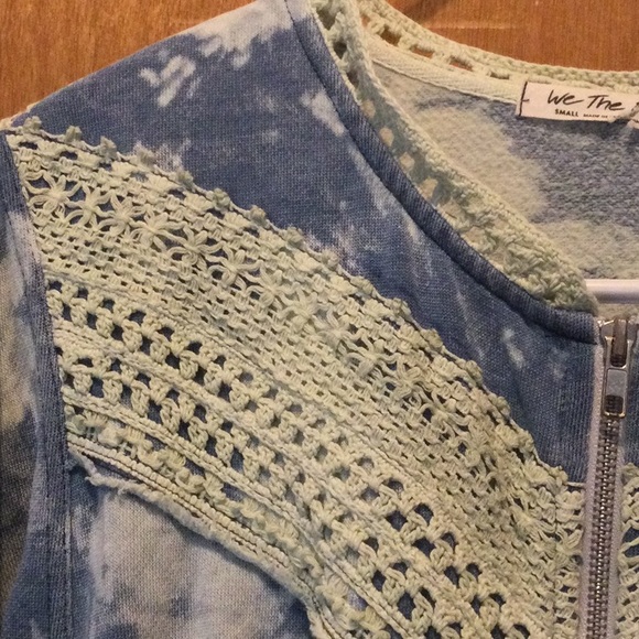 NWOT Free People Tie Dye Zip Up Sweatshirt - Picture 5 of 10